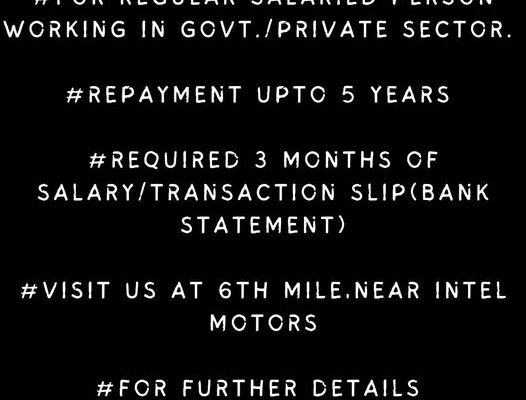 Chola Finance offers personal and business loans for salaried individuals working in government/private sectors, with a repayment period of 5 years, requiring 3 months of salary/transaction slips (bank statement).