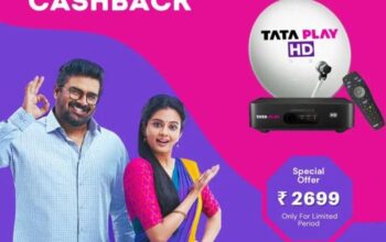 Tata Play HD is available for 2702 rupees with an 11-month pack, free delivery and installation, and accessories.
