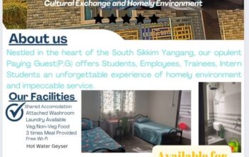 Sukrana Paying Guest accommodation is available in Upper Yangang.