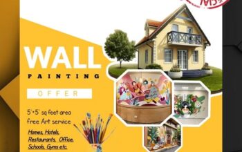 Hand painting services available for homes, restaurants, hotels, offices, schools, gyms etc.