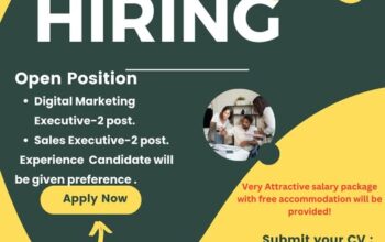 Digital Marketing Executive and Sales Executive positions open.
