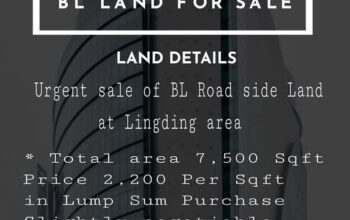BL roadside land is for sale in the Lingding area of Gangtok.