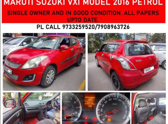 A Maruti Suzuki VXI, model year 2016, with single ownership and good condition is for sale in Sikkim.
