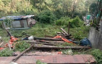 Flat land is for sale on the Bojoghari side, 2 minutes down, with no cutting.