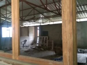 Commercial space available for long term rent, more than 1000 sq feet, roadside, top floor with roof.