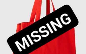 Red bag lost containing important documents of Lobzang Bhutia, including vehicle documents for taxi number SK 01 T 4149, between Sichey Thapa Golai, Gurudwara, and Deorali.